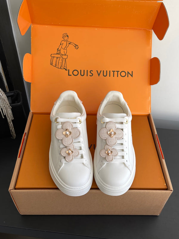 LV Time Out Sneakers Monogram Flower Charms Leather 176800