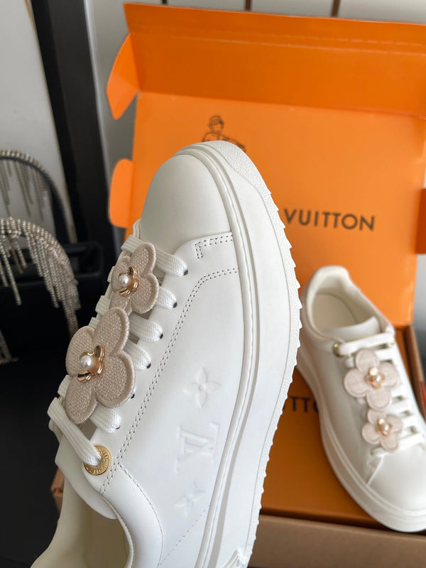 LV Time Out Sneakers Monogram Flower Charms Leather 176800