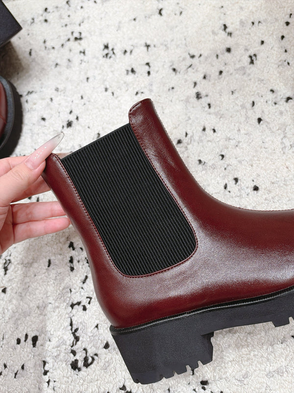 CC Dr. Martens-Style Chelsea Ankle Boots Leather 180275