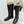 CC 26FW Riding Boots Gold-Tone Turn-Lock Strap Black Leather & Shearling 188565