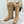 CC 26FW Riding Boots Gold-Tone Turn-Lock Strap Beige Suede & Shearling 188561