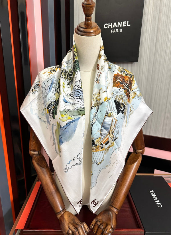 CC Scarf 90x90 Twill Silk 550756