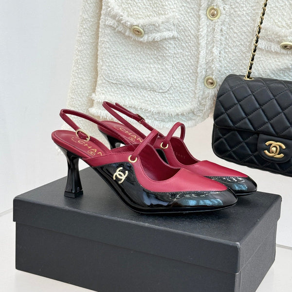 CC 2026 Two-Tone Slingback 70mm Leather 671568