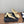 CC 27S Mary Jane Pumps Chunky Heel Gold Strap Suede 194762