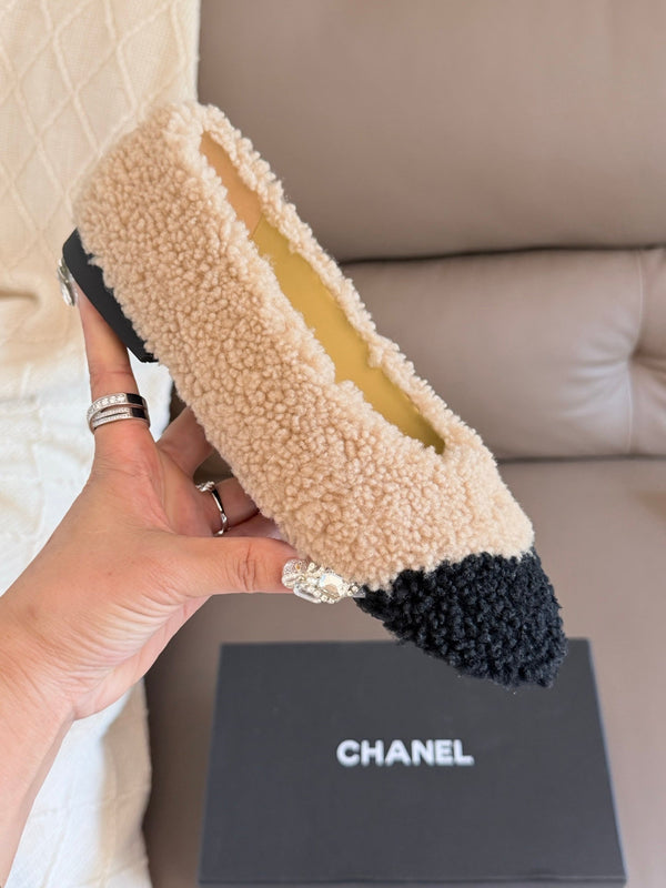 CC 26ss Ballet Flats Shearling 194750