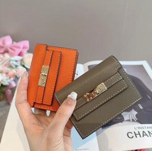 HM 26FW Wallet Kelly Card Holder Cowhide Leather 564573