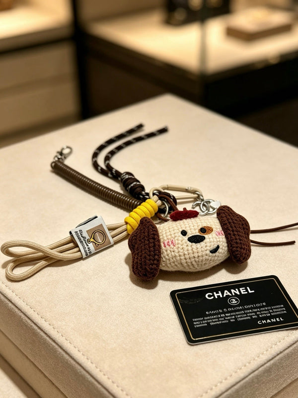 CC Cute Crocheted Puppy Charm