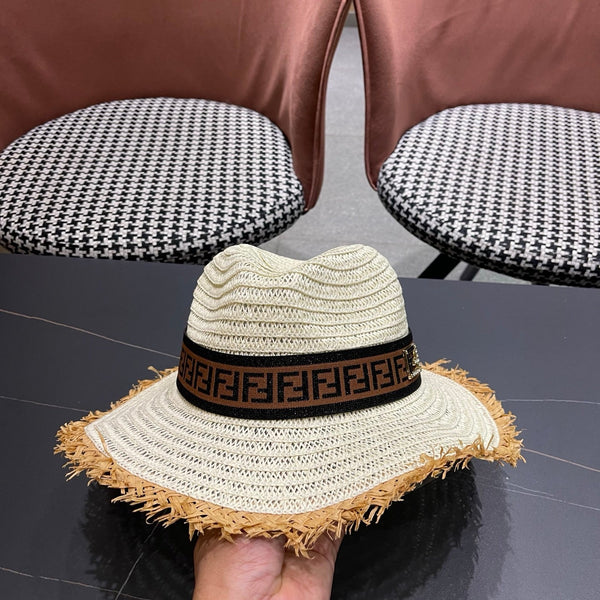 Wide-Brimmed Straw Hat 491777