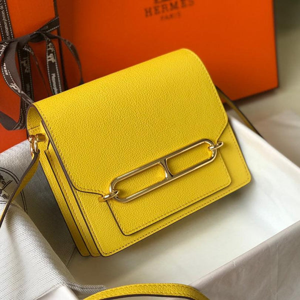 HM SAC ROULIS 19 LEMON TOGO LEATHER