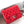 MINI SQUARE FLAP BAG 17CM RED LAMBSKIN SILVER HARDWARE