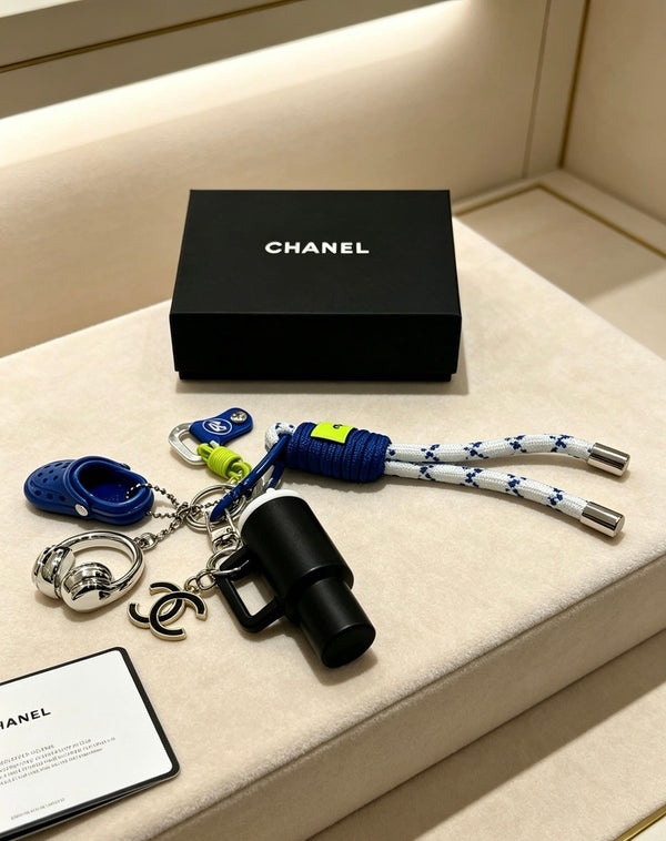 CC Bag Charm With Clog-shaped