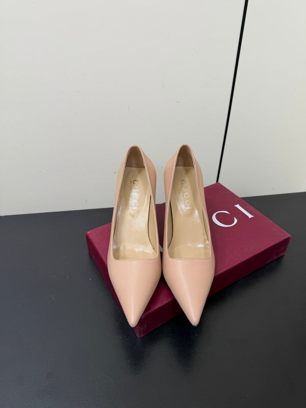 GG 26s Pointed Toe Pumps 8.5cm Calfskin
