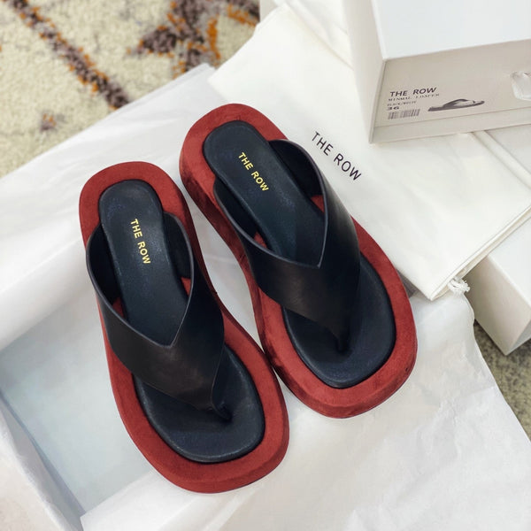 TR 26s Ginza Sandals Black Smooth Leather 156123