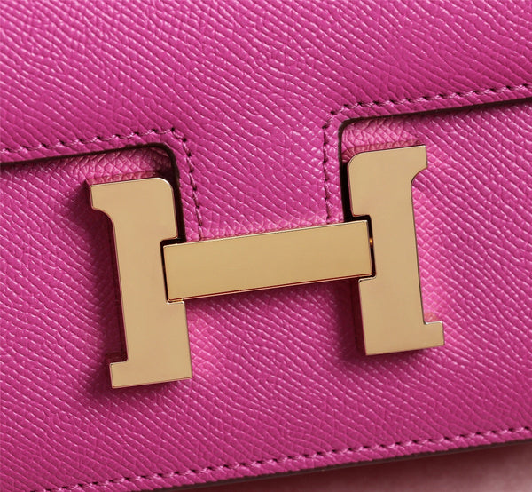 HM CONSTANCE BAG 19 PINK EPSOM GOLD HARDWARE