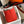 Mini Evelyne 18cm Red Togo Silver Hardware