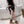 CHLOÉ WOODY WEDGE IN BLACK DENIM WITH WHITE LOGO