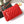 MINI RECTANGLE FLAP BAG 20CM RED LAMBSKIN GOLD HARDWARE