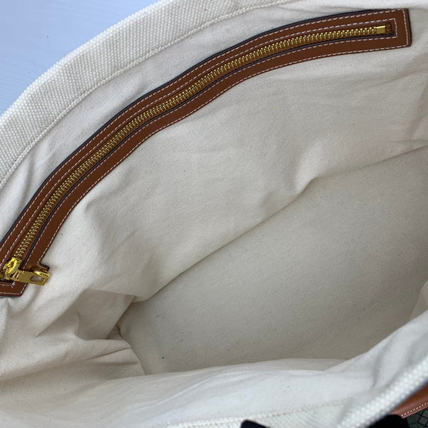CL Cabas Tote 44cm Cream Canvas 142094