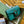 DYONYSUS SHOULDER BAG 28 IN TURQUOISE CALFSKIN