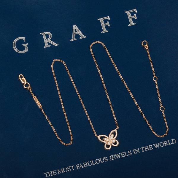 Graff Limited Edition Phantom Butterfly Pink Gold Necklace