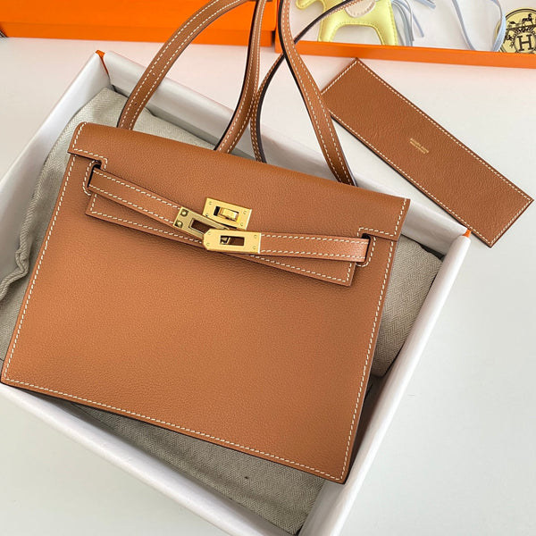 Kelly Danse II 22cm Tan Evercolor Leather Ghw
