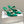 Manolo Mules Crystal Green Silk Satin 219387