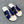 HM IZMIR CROCODILE MOTIF SANDAL NAVY AND WHITE CALFSKIN