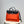 Herbag 31 Toile Red Orange Canvas Black Cowhide Leather