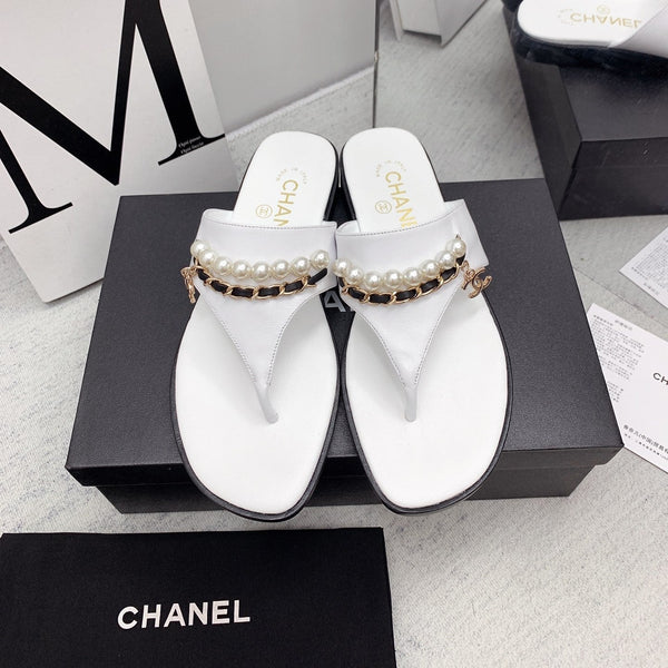 CC 26s Thong Sandals 2cm Pearl Leather 163419
