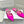 Manolo Flats Mules Diamond Buckle Dark Pink Silk Satin 327481