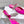 Manolo Flats Mules Diamond Buckle Dark Pink Silk Satin 327481