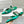Manolo Flats Mules Crystal Green Silk Satin 327474