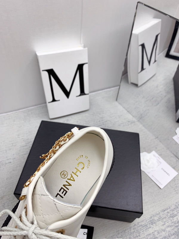 CC 26s Oxford Shoes 4cm Pearl Leather 162951
