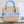 LADY 24 BASKET BAG IN BLUE OBLIQUE JACQUARD MIX BEIGE WICKER