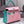 KELLY BAG 20 IN FLAMINGO PINK MIX CYAN BLUE OSTRICH LEATHER WITH SILVER HARDWARE (MADE - TO - ODER)