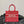 Small CD Book Tote 26.5cm Red Retro Style D Letter Embroidery
