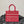 Small CD Book Tote 26.5cm Red Retro Style D Letter Embroidery
