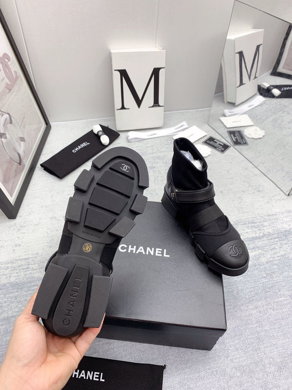 CC 26s Ankle Boots 4cm Canvas Leather 162986