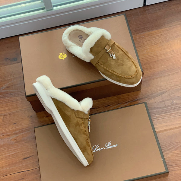 LP 26s Charms Walk Mules 2cm Camel Suede 110925