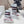 CD Platform Snow Boots White Navy Blue Cowhide Nylon Fabric 539652