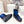 CD Snow Ankle Boots Dark Blue Cowhide Nylon Fabric 539660