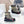 CD Snow Ankle Boots Black Beige Cowhide Nylon Fabric 539662