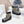 CD Snow Ankle Boots Black Beige Cowhide Nylon Fabric 539662