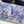 HM Pegase Pop Herbag Zip 31 White Blue Canvas Black Cowhide Leather