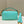 BAGUETTE WITH FF MOTIF 27 IN TURQUOISE SOFT LAMBSKIN GOLD HARDWARE