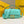 BAGUETTE WITH FF MOTIF 27 IN TURQUOISE SOFT LAMBSKIN GOLD HARDWARE