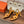 SLINGBACK ETERNITE 75 CARAMEL LAMBSKIN AND CROCODILE LEATHER
