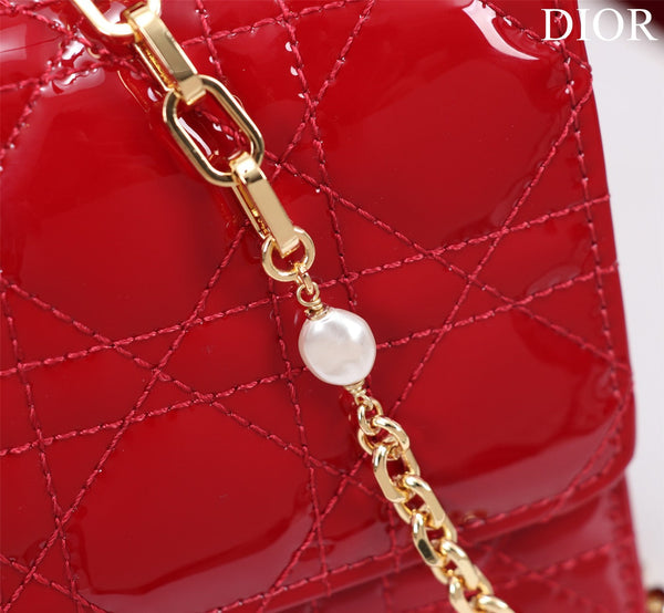 my cd mini 21 red patent calfskin