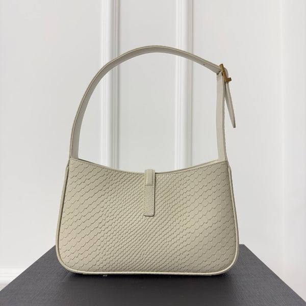 Le 5 a 7 24 Snake White Lambskin Ghw