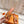 0RAN SANDAL BRIGHT ORANGE LAMBSKIN ATTACH CRYSTALS